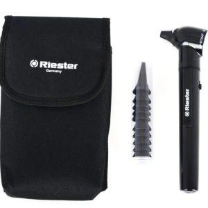 OTOSCOPIO RIESTER E-SCOPE, NEGRO (incluye estuche y 10 espéculos)